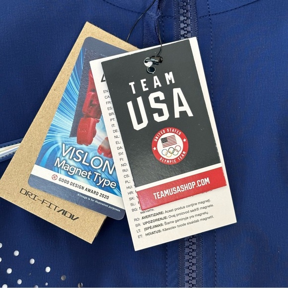 NIKE TEAM USA PARIS OLYMPIC GAMES 2024 PODIUM JACKET XXL Royal Blue White NEW - Picture 16 of 16